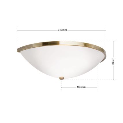 Aplique AIDA 1xE14/40W/230V bronce/pátina