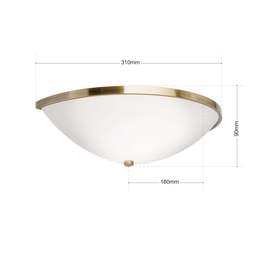 Aplique AIDA 1xE14/40W/230V bronce/pátina