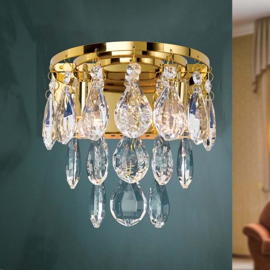 Aplique de cristal CELESTE 2xG9/40W/230V dorado