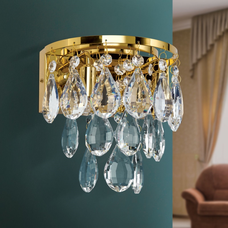 Aplique de cristal CELESTE 2xG9/40W/230V dorado