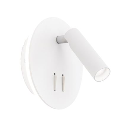 Foco LED de pared LENNY LED/6W/230V + LED/3W blanco