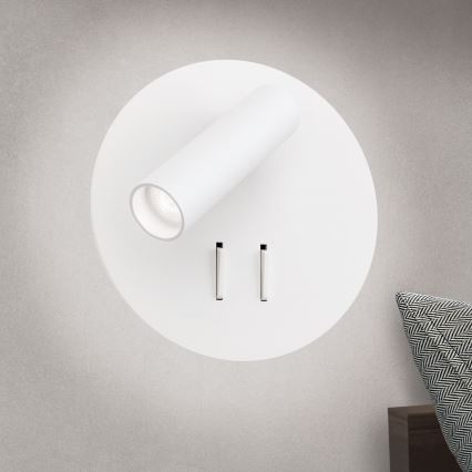 Foco LED de pared LENNY LED/6W/230V + LED/3W blanco