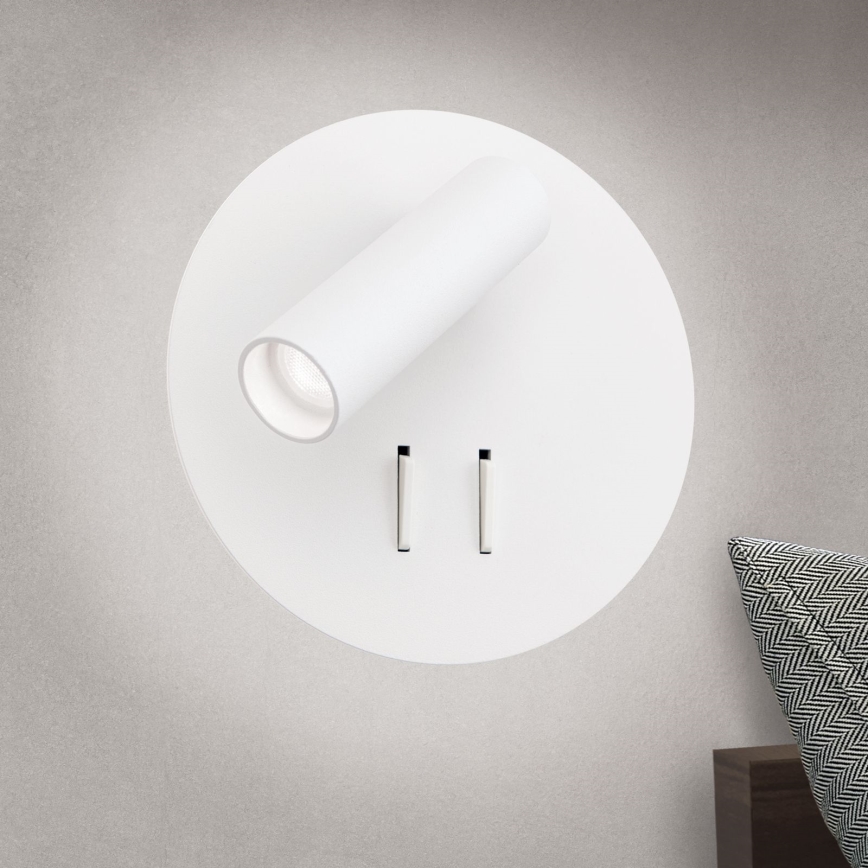 Foco LED de pared LENNY LED/6W/230V + LED/3W blanco