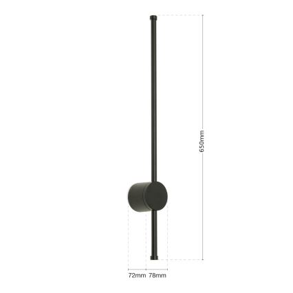 Iluminación LED para espejos de baño FERDINAND LED/12W/230V IP54 negro