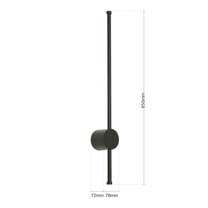 Iluminación LED para espejos de baño FERDINAND LED/12W/230V IP54 negro