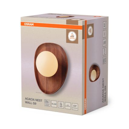 Osram - Aplique de pared ACACIA NEST 1xG9/5W/230V acacia