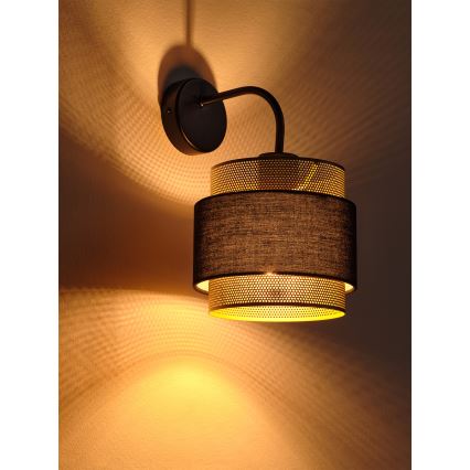 Osram - Aplique de pared DECOR HORNET 1xE27/10W/230V negro/dorado