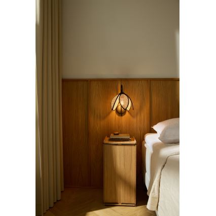 Osram - Aplique de pared DECOR RATTAN 1xE27/15W/230V beige/negro