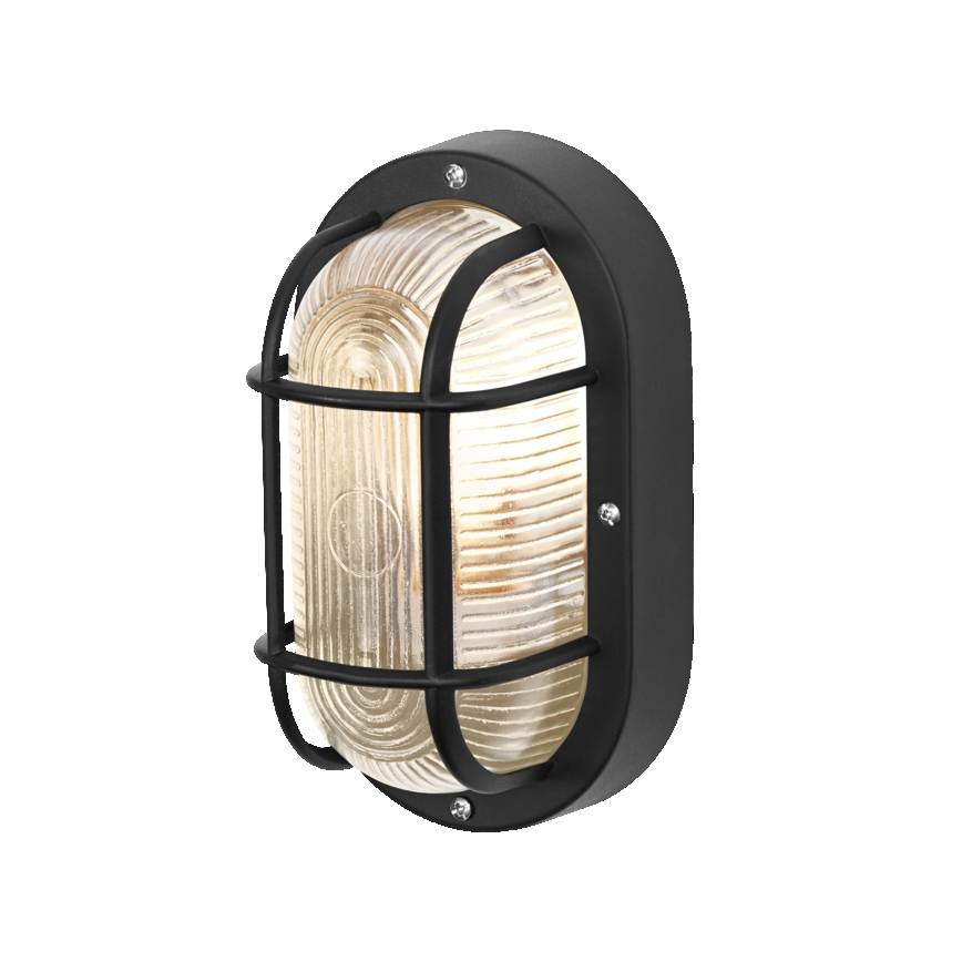 Osram - Aplique de pared exterior BULKHEAD 1xE27/10W/230V IP54 negro