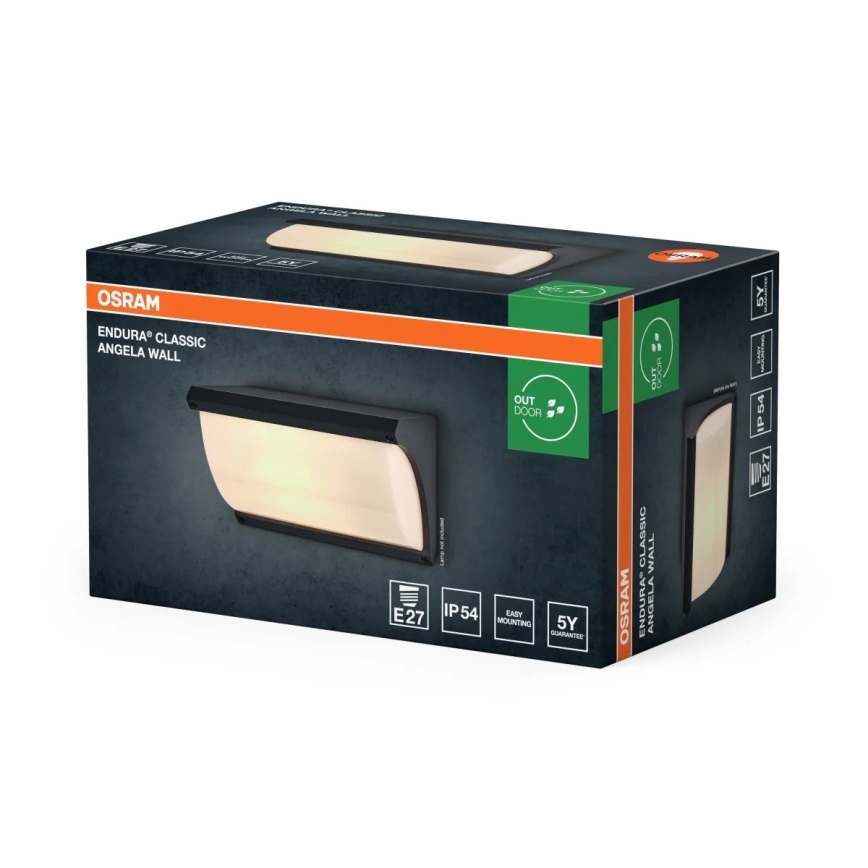 Osram - Aplique de pared exterior ENDURA CLASSIC 1xE27/40W/230V IP54 antracita