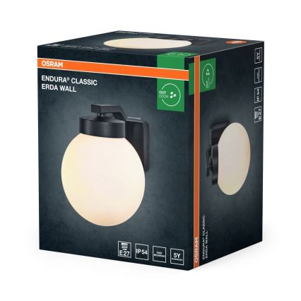 Osram - Aplique de pared exterior ENDURA CLASSIC 1xE27/40W/230V IP54 antracita