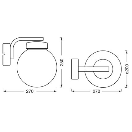 Osram - Aplique de pared exterior ENDURA CLASSIC 1xE27/40W/230V IP54 antracita
