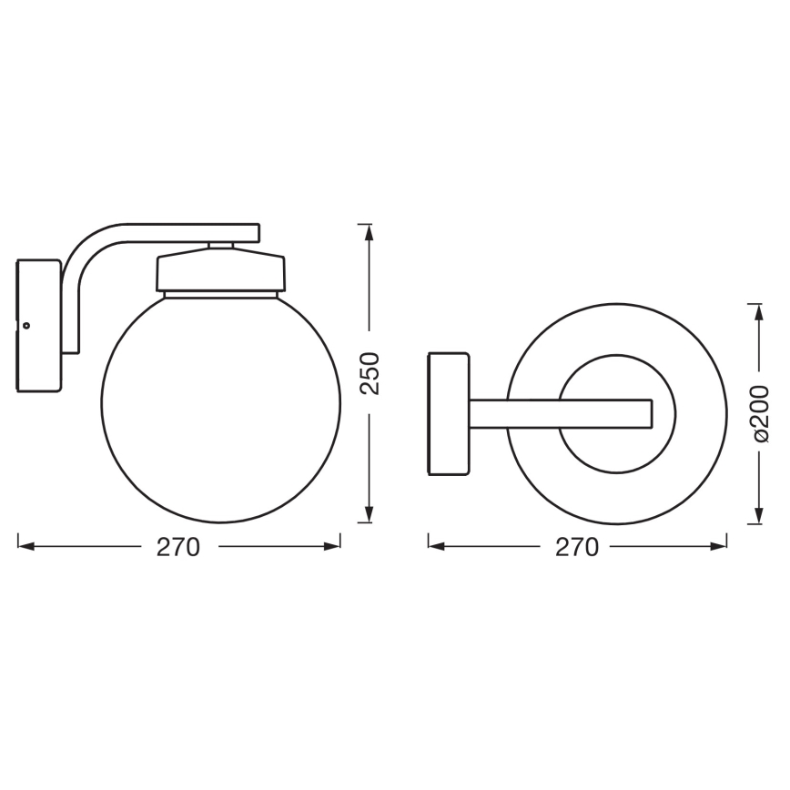 Osram - Aplique de pared exterior ENDURA CLASSIC 1xE27/40W/230V IP54 antracita