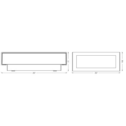 Osram - Aplique de pared exterior ENDURA STYLE LED/10W/230V IP54 antracita