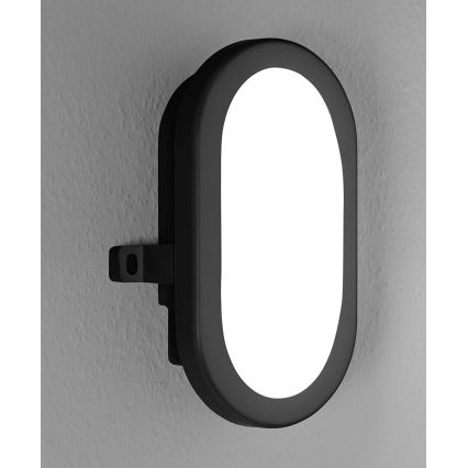 Osram - Aplique de pared exterior LED BULKHEAD/6W/230V IP54 negro