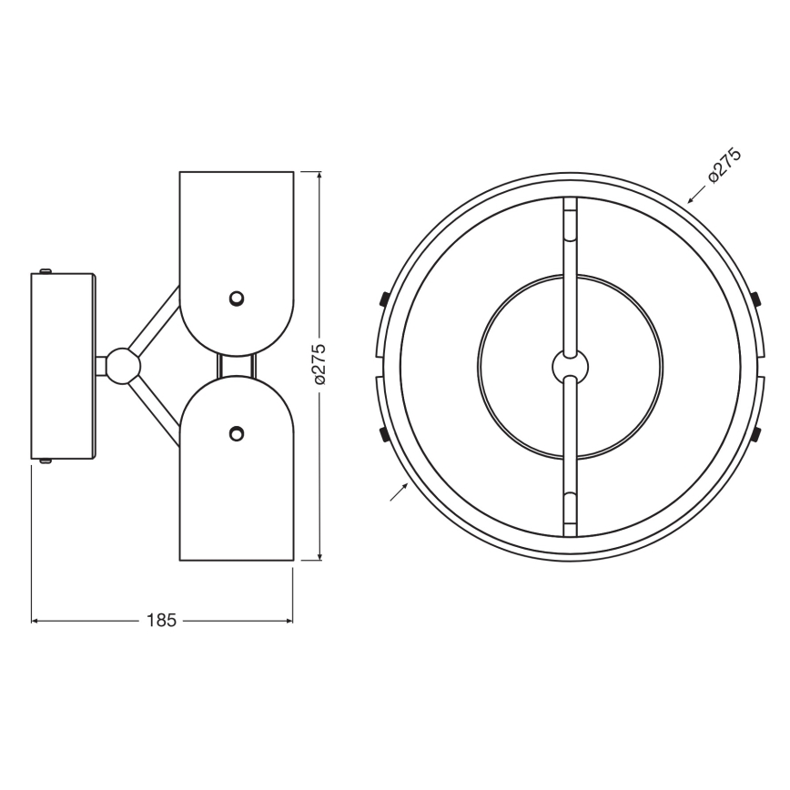 Osram - Aplique de pared LED DECOR CURVE LED/20W/230V gris