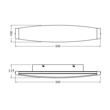 Osram - Aplique de pared LED DECOR FLAT LED/13W/230V gris
