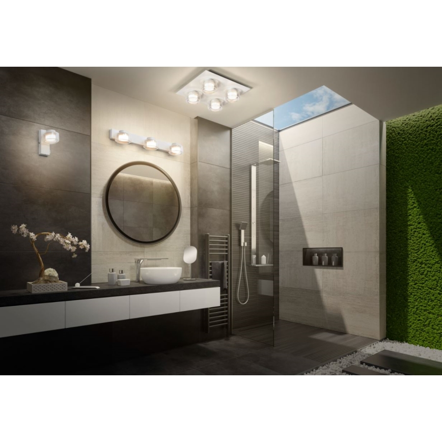 Osram - Aplique mural LED para baño ORBIS FLAME LED/5,5W/230V 3000/4000K IP44 blanco