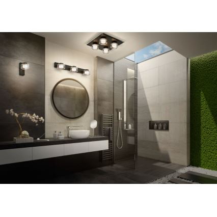 Osram - Aplique de pared para baño ORBIS FLAME LED/5,5W/230V 3000/4000K IP44 negro