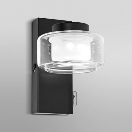 Osram - Aplique de pared para baño ORBIS FLAME LED/5,5W/230V 3000/4000K IP44 negro