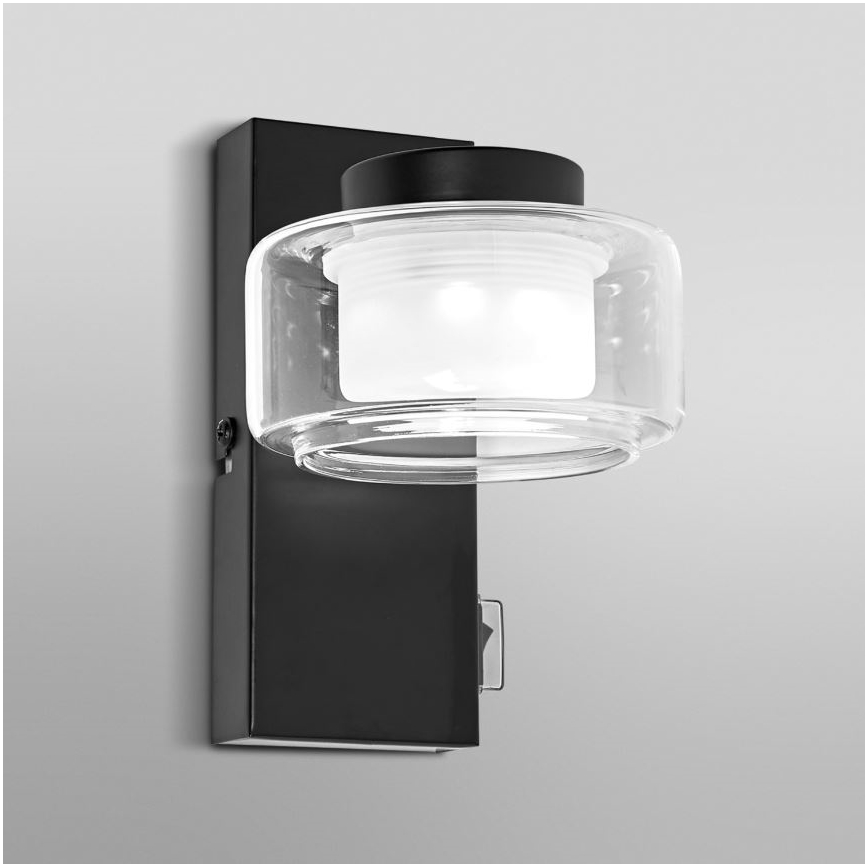 Osram - Aplique de pared para baño ORBIS FLAME LED/5,5W/230V 3000/4000K IP44 negro