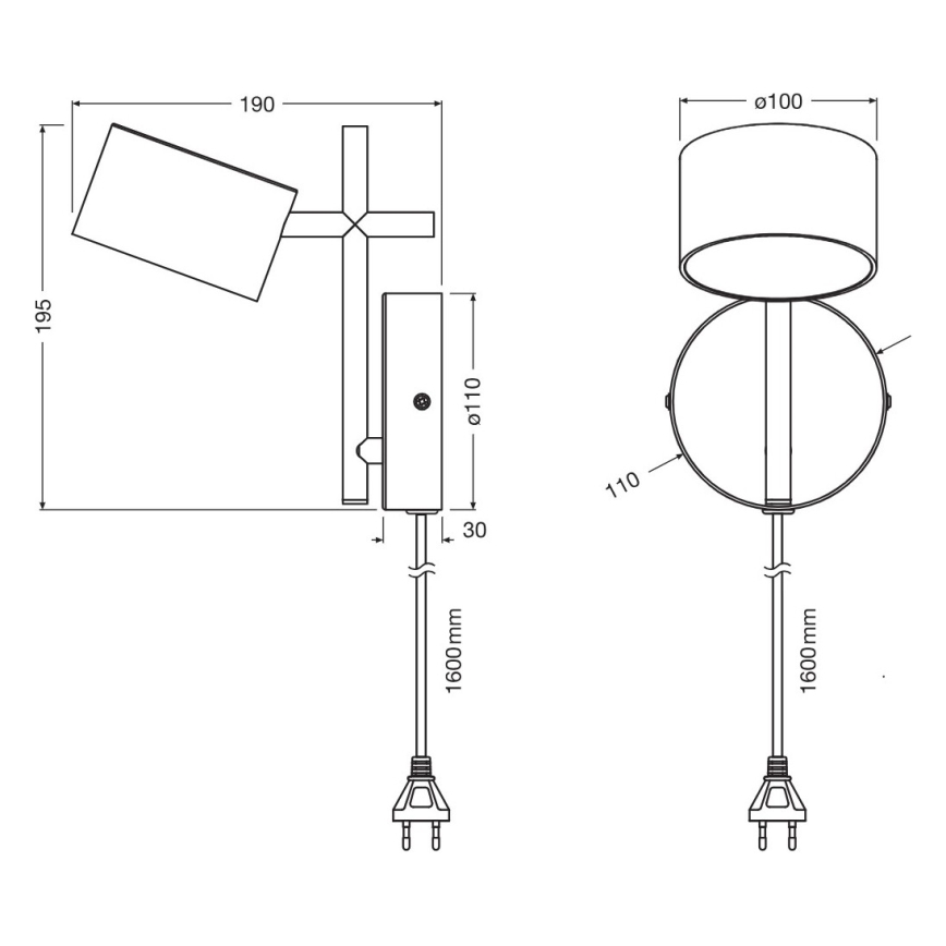 Osram - Aplique LED de pared regulable con control táctil DECOR KYOTO LED/12W/230V CRI 90 negro