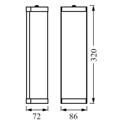 Osram - Aplique de pared para baño BATHROOM CLASSIC 2xE14/12W/230V IP44