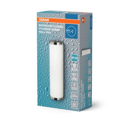 Osram - Aplique de pared para baño BATHROOM CLASSIC 2xE14/12W/230V IP44 cromo brillante