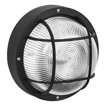 Osram - Aplique de pared para exterior BULKHEAD 1xE27/10W/230V diámetro 19 cm IP54 negro