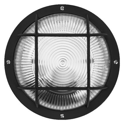 Osram - Aplique de pared para exterior BULKHEAD 1xE27/10W/230V diámetro 19 cm IP54 negro