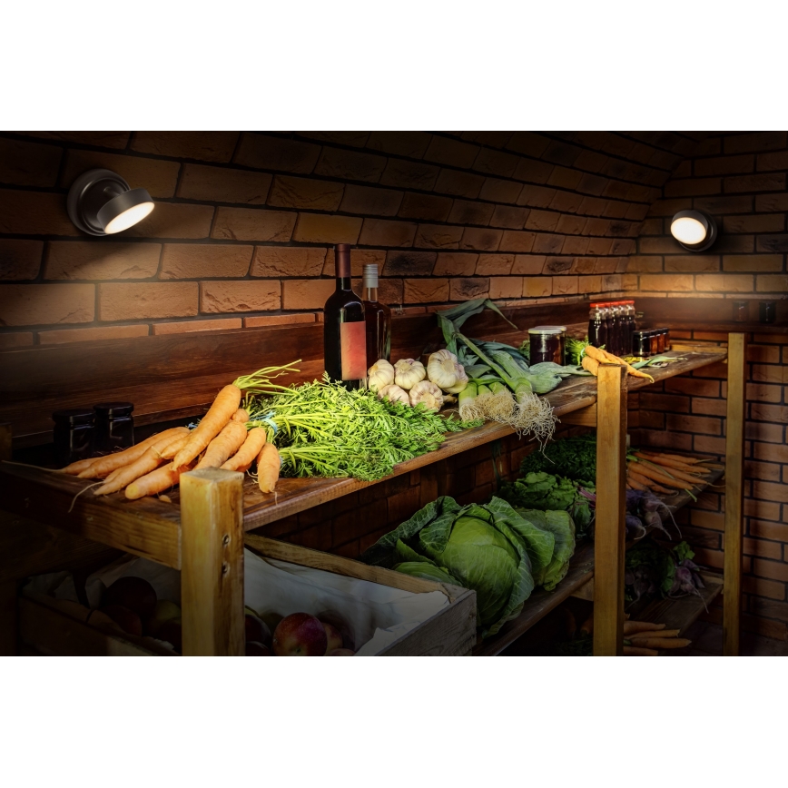 Osram - Aplique de pared LED recargable táctil regulable NIGHTLUX LED/1,8W/5V negro