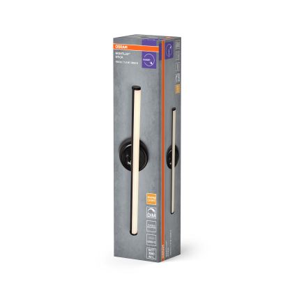 Osram - Aplique de pared táctil recargable y regulable NIGHTLUX LED/1,8W/5V negro
