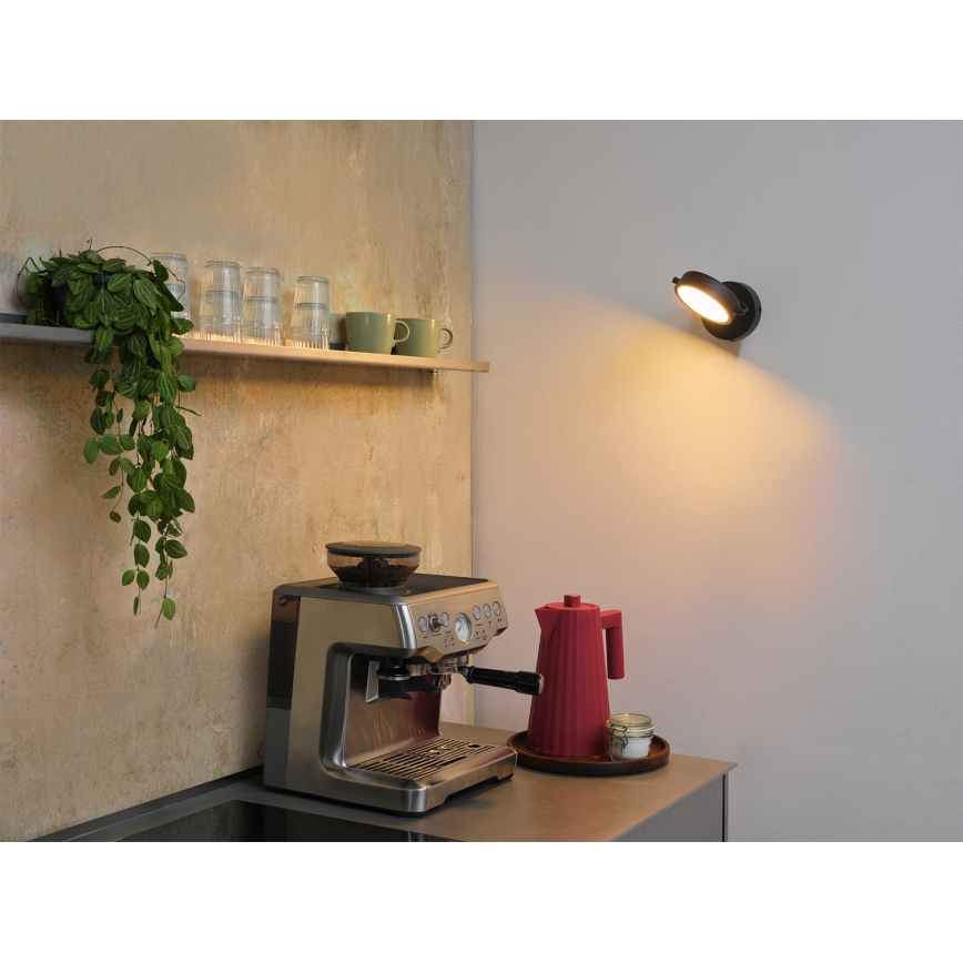 Osram - Aplique LED de pared DECOR PUCK LED/11W/230V negro