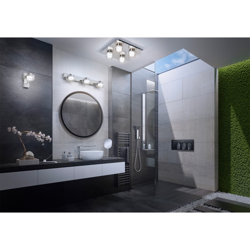 Osram - Aplique LED de pared para baño ORBIS FLAME 3xLED/5,5W/230V 3000/4000K IP44 cromo brillante