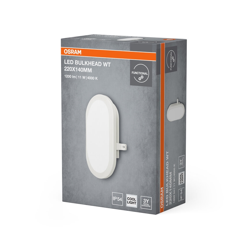 Osram - Aplique LED de pared para exterior BULKHEAD LED/11W/230V IP54 blanco