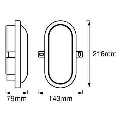 Osram - Aplique LED de pared para exterior BULKHEAD LED/11W/230V IP54 blanco