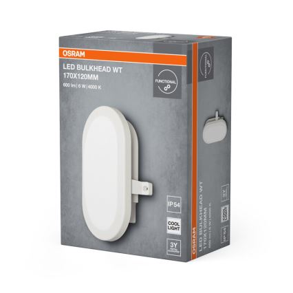 Osram - Aplique LED para exterior BULKHEAD LED/6W/230V IP54 blanco