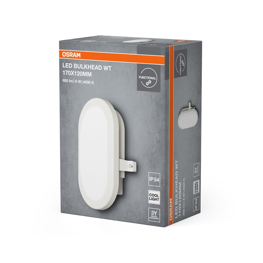 Osram - Aplique LED para exterior BULKHEAD LED/6W/230V IP54 blanco