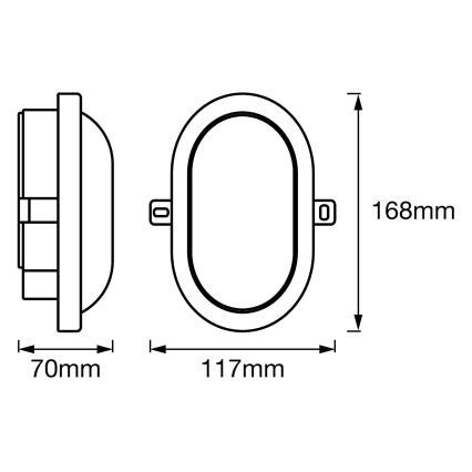Osram - Aplique LED para exterior BULKHEAD LED/6W/230V IP54 blanco