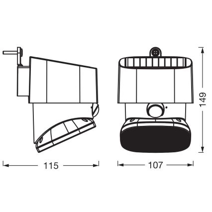 Osram - Aplique de pared solar LED con sensor ENDURA STYLE LED/10,3W/4,2V 2000 mAh IP54 antracita