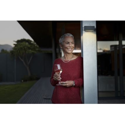 Osram - Aplique solar de pared LED regulable con sensor ENDURA STYLE LED/10,7W/4,2V 2000 mAh IP65 antracita