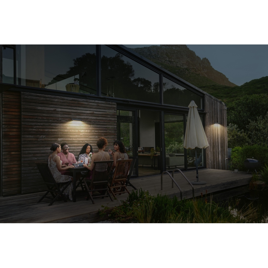 Osram - Aplique solar de pared LED con sensor ENDURA STYLE LED/12,4W/4,2V 2000 mAh IP54 antracita