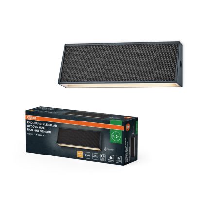 Osram - Aplique solar de pared LED regulable ENDURA STYLE LED/7,1W/4,2V 2000 mAh IP44 antracita