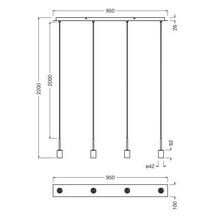 Osram - Cable de alimentación para NEEDLE PENDANT 4xE27/25W/230V, beige