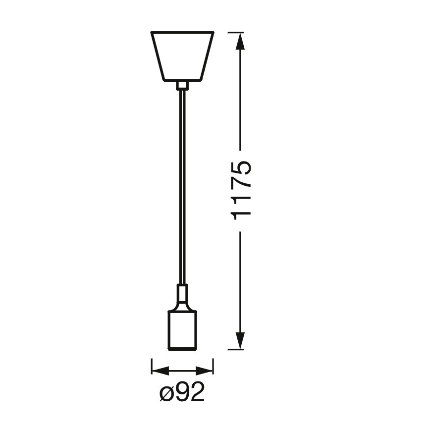 Osram - Cable de alimentación PENDULUM BELL 1xE27/15W/230V blanco