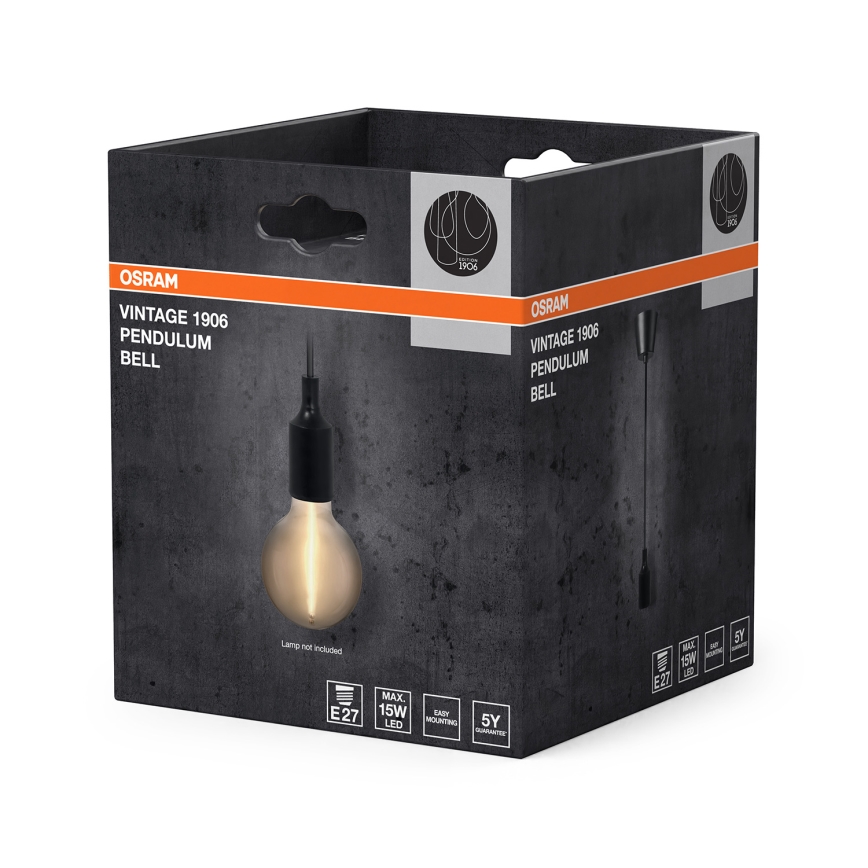 Osram - Cable de alimentación PENDULUM BELL 1xE27/15W/230V negro