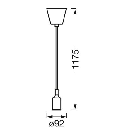 Osram - Cable de alimentación PENDULUM BELL 1xE27/15W/230V negro