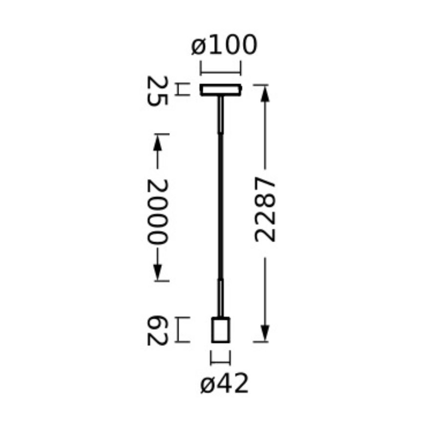Osram - Cable de alimentación PENDULUM NEEDLE 1xE27/15W/230V