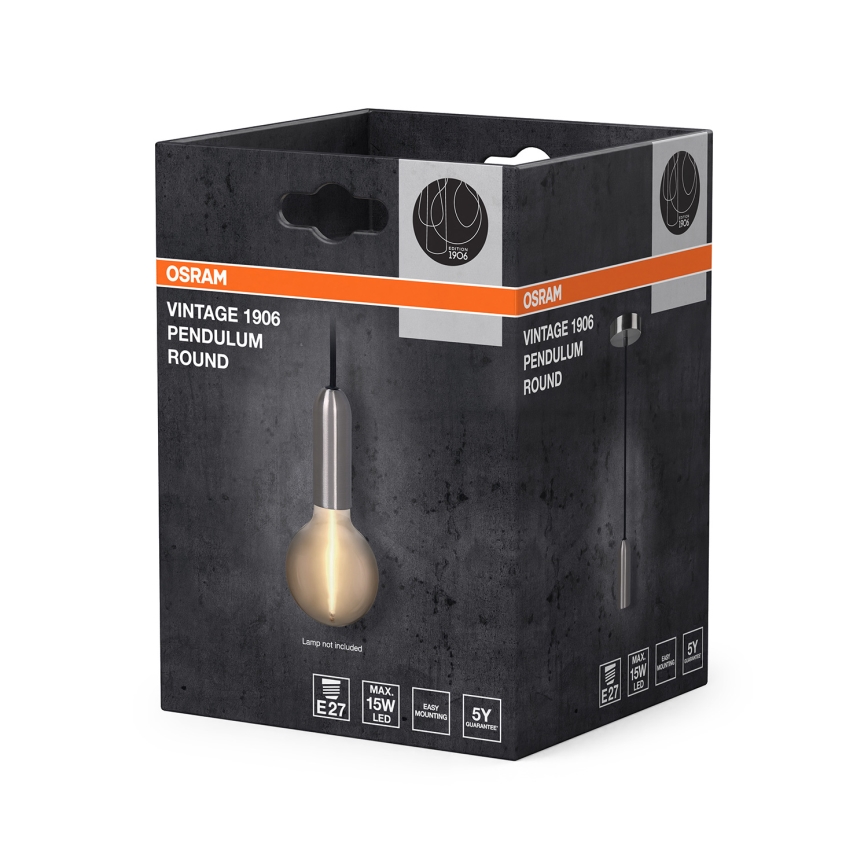Osram - Cable de alimentación PENDULUM ROUND 1xE27/15W/230V cromado brillante