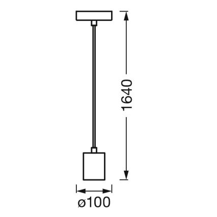Osram - Cable de alimentación PENDULUM ROUND 1xE27/15W/230V cromado brillante